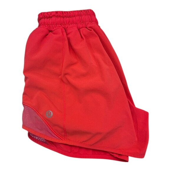 Lululemon Hotty Hot Low Rise Shorts 2.5” Neon Red Size 2 Bright Coral - Picture 10 of 11